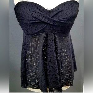 Black bathing suite top